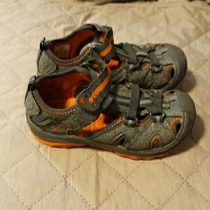 Merrell Boys Hydro Hiker Sandal Size 11 Gray / Orange